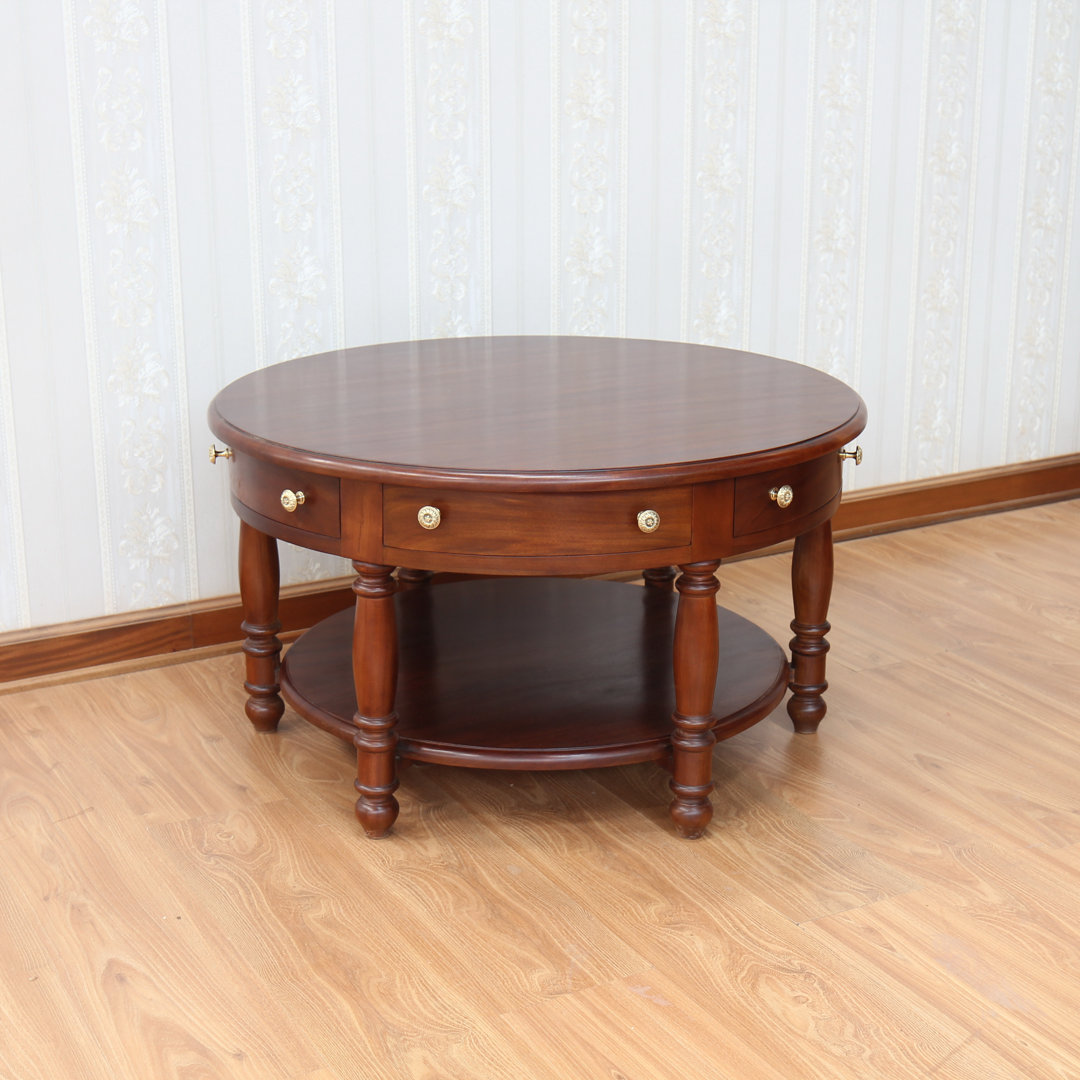Solid Wood Coffee Table with Storage