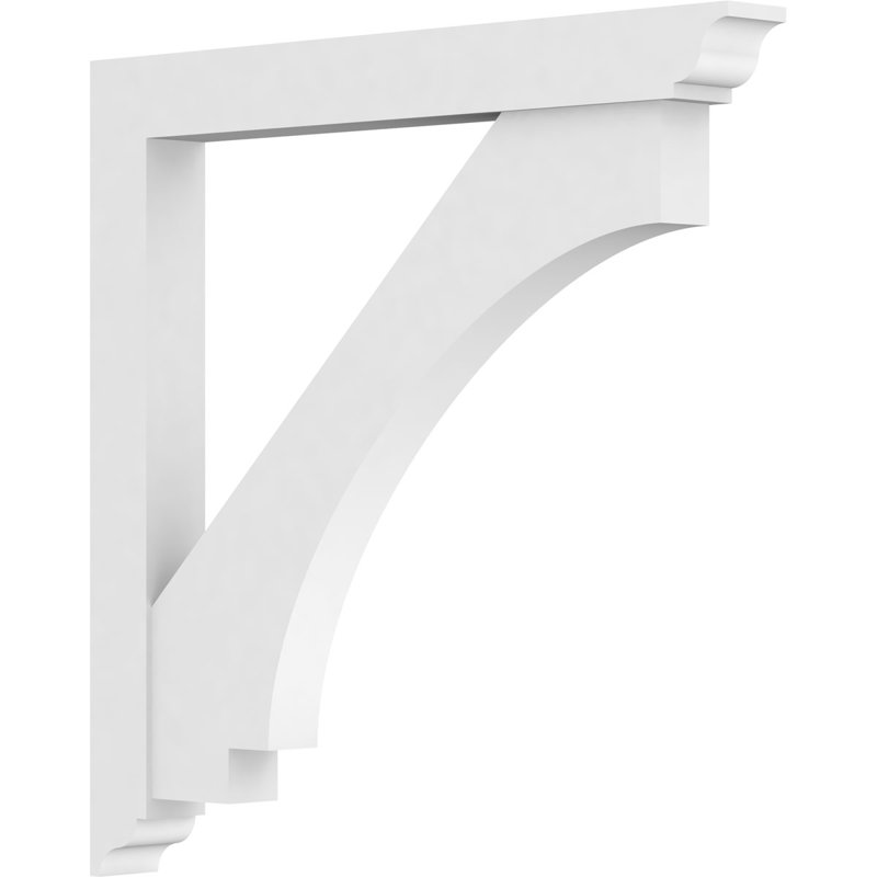 Support standard en PVC de qualité architecturale avec extrémités traditionnelles, H 30 po x l 3 po x P 30 po