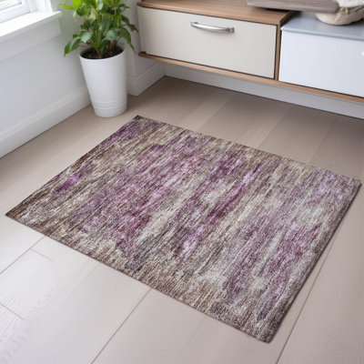 Premium Machine Washable Lyndhurst AMF1196 Abstract Rug