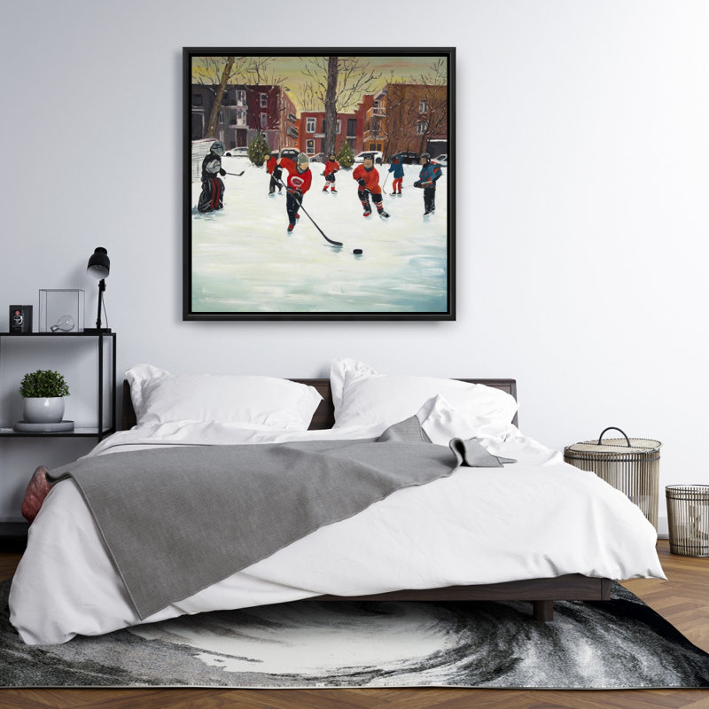 «Young Hockey Joueurs» sur toile