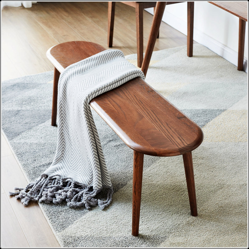 Banc de table en bois de chêne naturel pour salle à manger