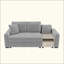  Canapé en chenille avec accoudoirs avec rangement, console centrale intégrée et coussins décoratifs amovibles-2076795442-2076795452