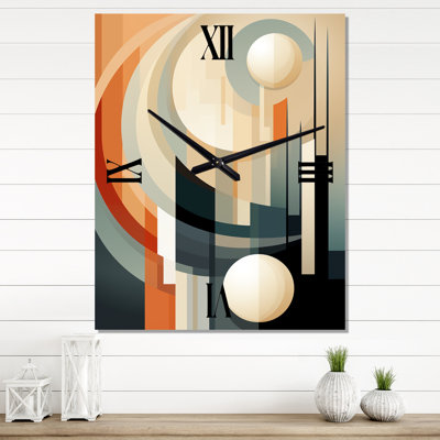 Vanilla Vectors Abstract Shapes I - Abstract Shapes Modern Wall Clock