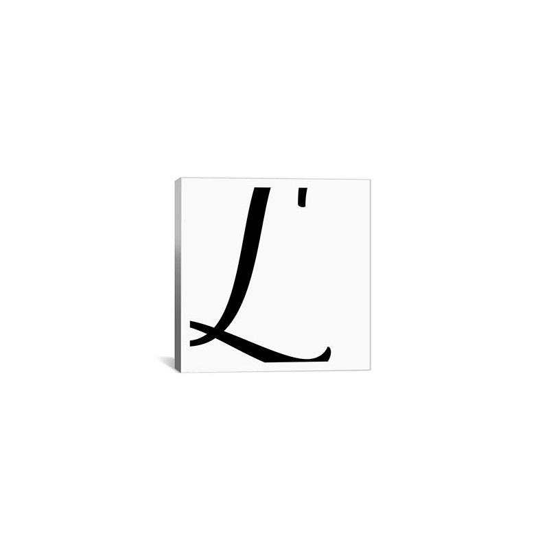 « l2 », art textuel sur toile noir et blanc