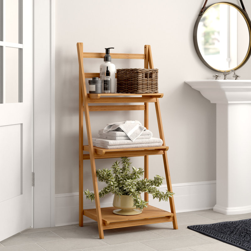 Vasek Solid Wood Bathroom Shelves