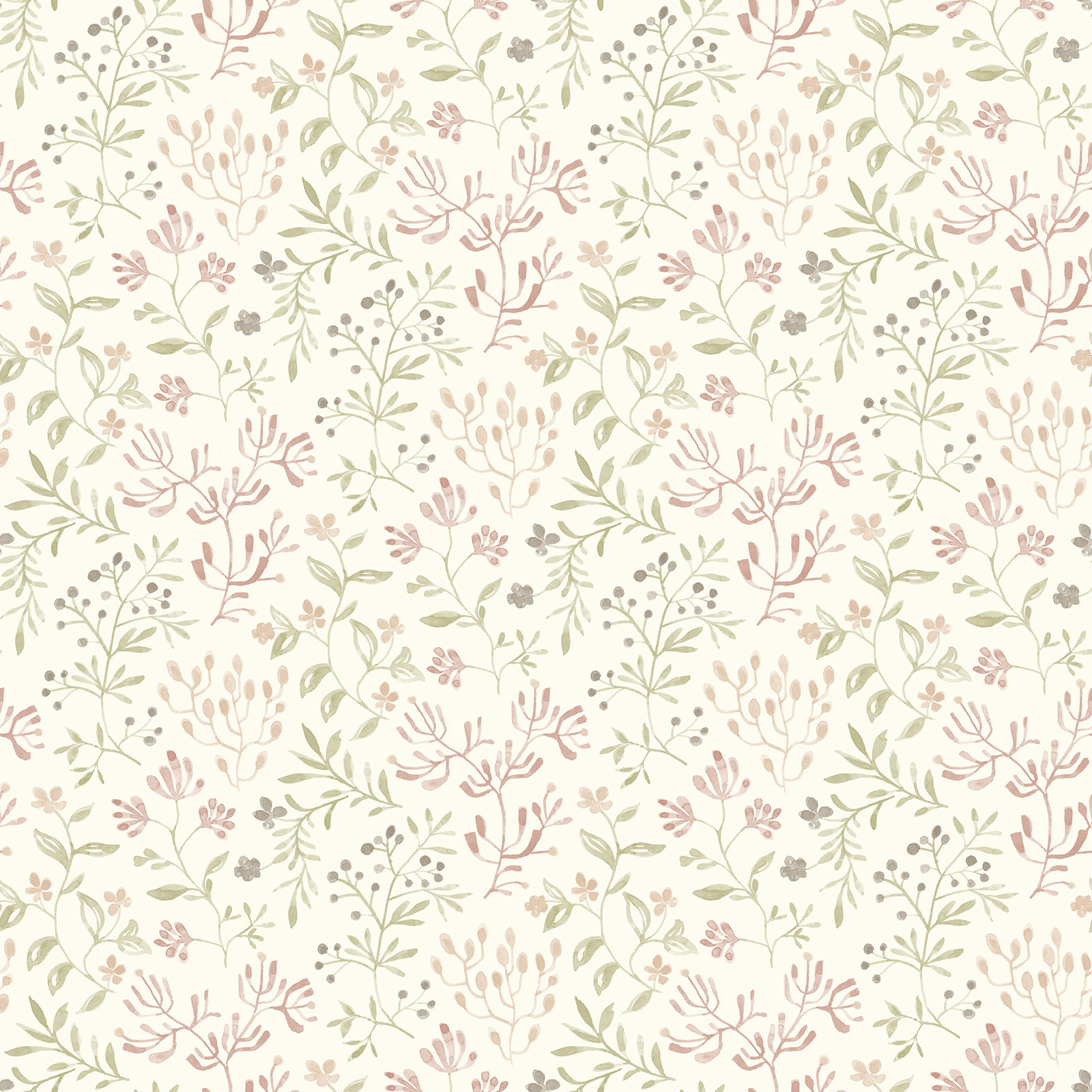 Siren Prepasted Floral Wallpaper, Pink