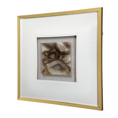 23.6X23.6" Remi Agate Shadow Box Wall Art