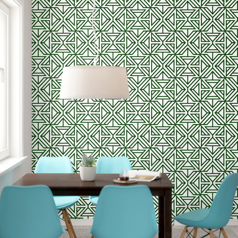 Rouleau de papier peint Cresson, Vert/blanc