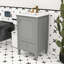 Meuble-lavabo compact de 20 po avec lavabo en céramique, armoire à fermeture en douceur et tiroir de rangement-129412308