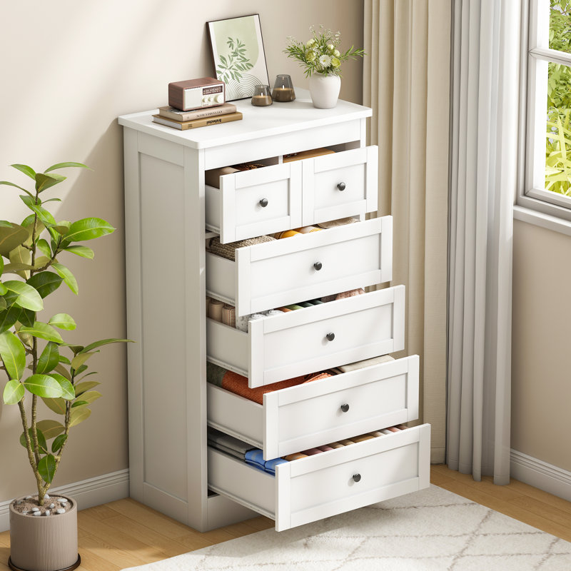 Cenirel 6 Drawer 31.5'' W Dresser, White