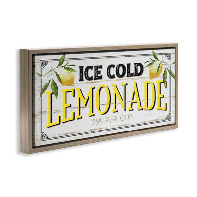 «Vintage Lemonade Stand», art mural encadré flottant sur toile par Jennifer Pugh