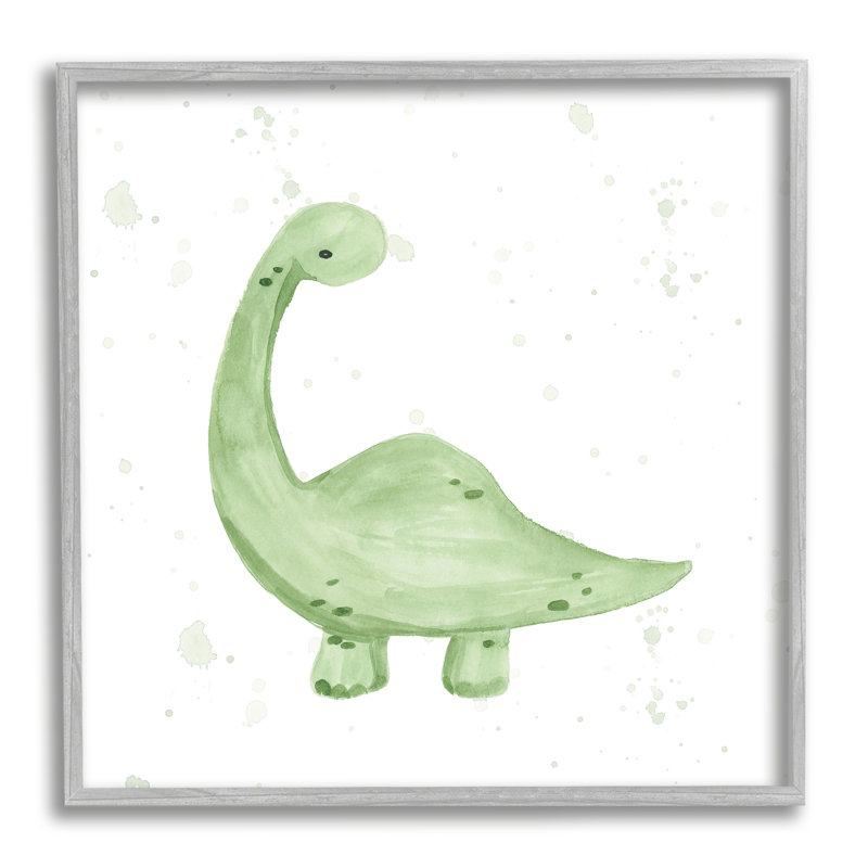 Doux dinosaure vert pastel - impression, H 12 po x l 12 po x P 1,5 po, Estampe numérique Farmhouse