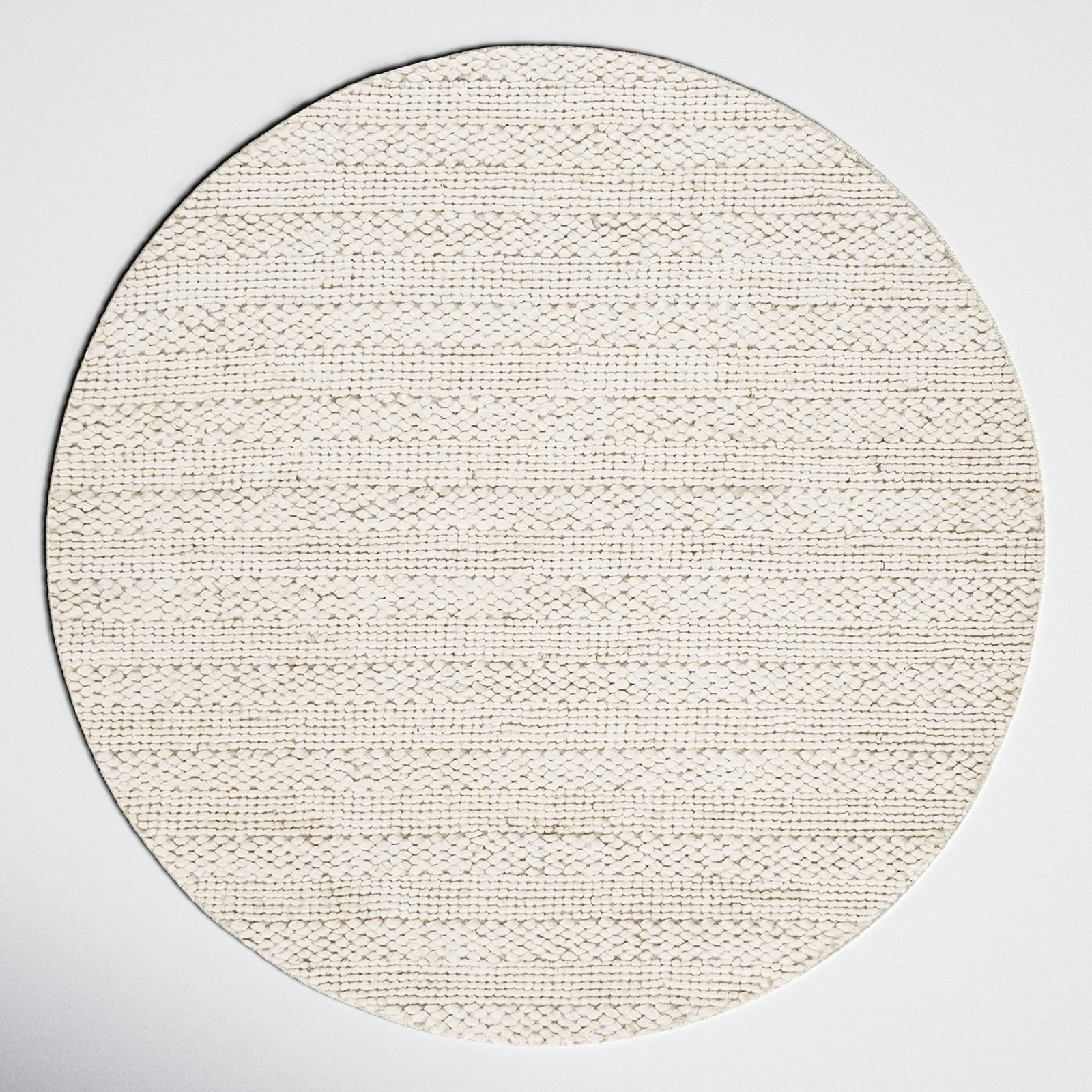Stanwick Bleached Hand-Woven Jute Rug, Round 8'