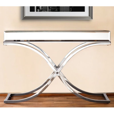 Console en verre à miroir 42 po