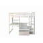Lit mezzanine avec tablette de rangement