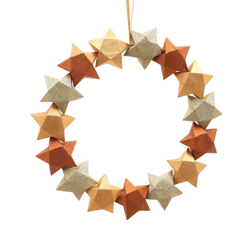 Multicolor Handcrafted Paper Blossom Wreath, Holiday Festive Door Wall Decor