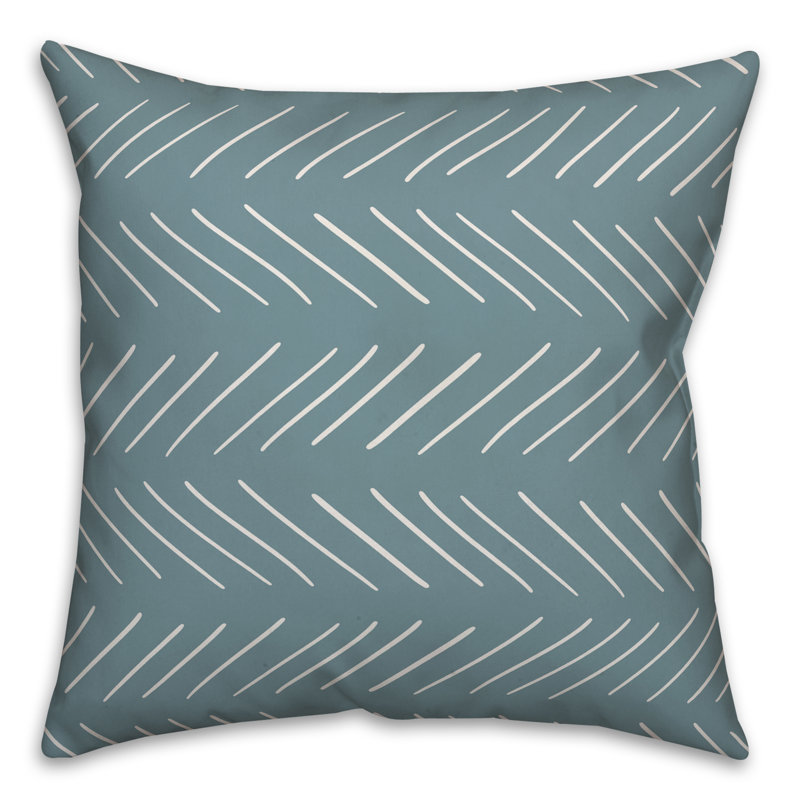  Housse et insert de coussin Modern Modern, Pas de bourre, Vert de mer, 16 po x 1 po