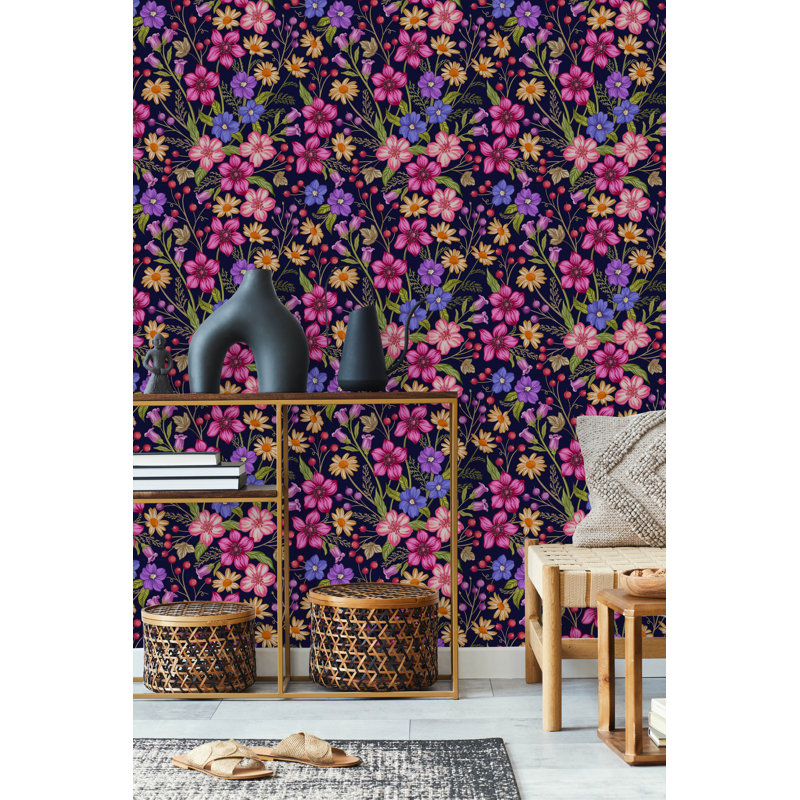 Floral Tile, 18.75" L x 25" W, Vinyl