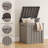 50 Gallon All-Weather Waterproof Resin Lockable Deck Box(Light Brown/Gray)-123759390