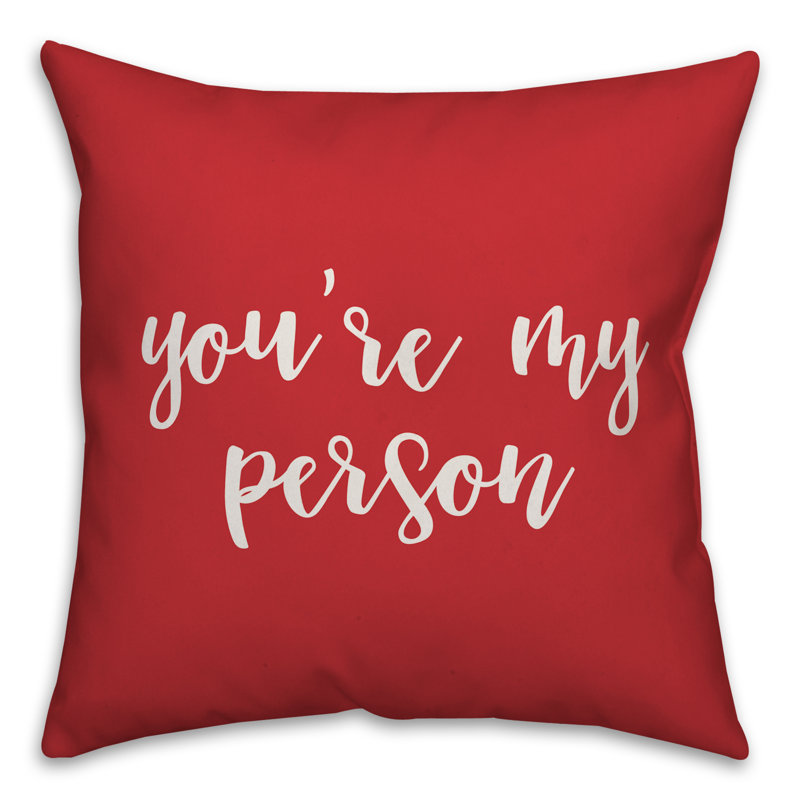  Coussin You Are My Personal, Coussin décoratif, Rouge / blanc