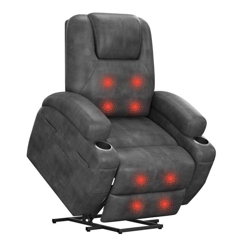 Fauteuil inclinable électrique avec massage Power Lift, Noir