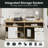 Adonia 67" L-Shaped Adjustable Standing Desk With 2 File Cabinets, AC/USB, Sit-Stand Home Office Desk-344465867