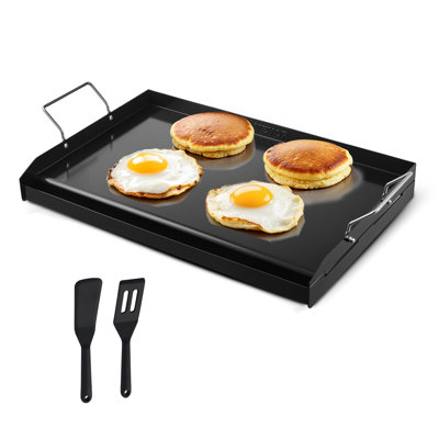 24x16 in Flat Top Griddle Carbon Steel Universal BBQ Grill Pan Cookware