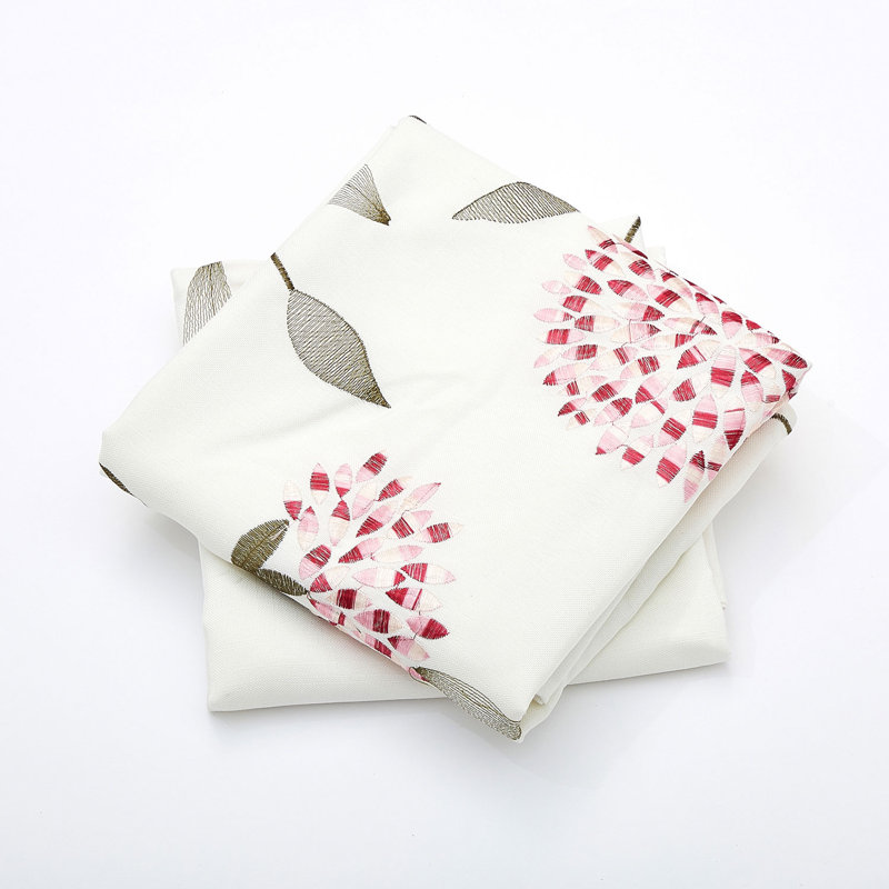 Floral Square Cushion Cover, Burgundy