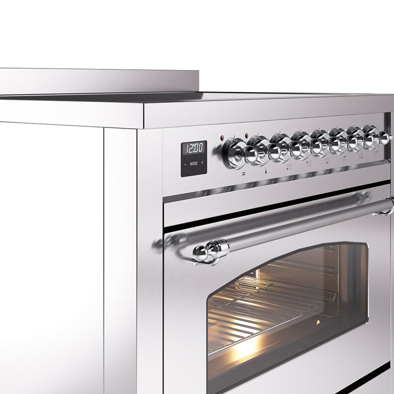 ILVE Nostalgie II 36 in Induction Range, Stainless Steel/Chrome