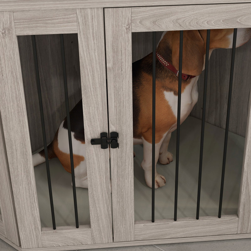 Meuble de cage d'angle pour chien PawHut
