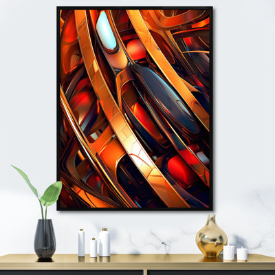 Vortex abyssal orange et orange sur toile