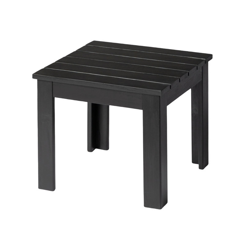Premium Fir Wood Outdoor Side Table,Black, Black