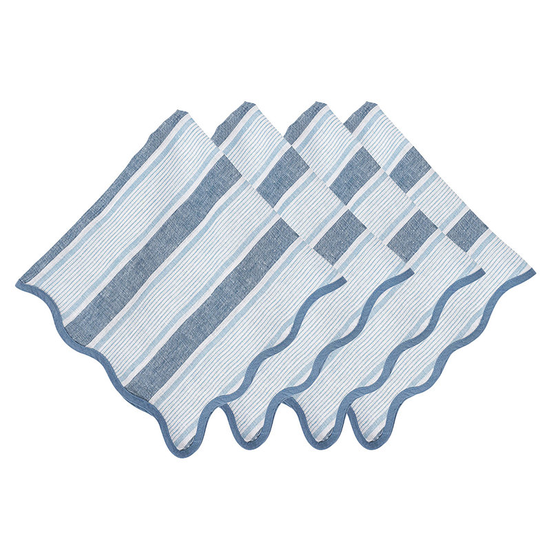 Cabana Stripe Napkins, Ocean