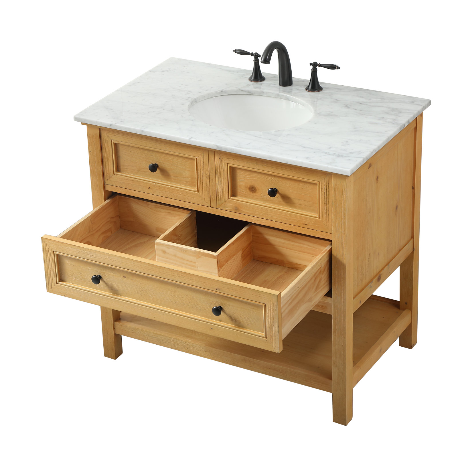 Bonsai 36" Single Bathroom Vanity, Natural