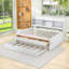 Lit capitaine en bois 3 tiroirs avec lit gigogne simple et tablettes-61750095
