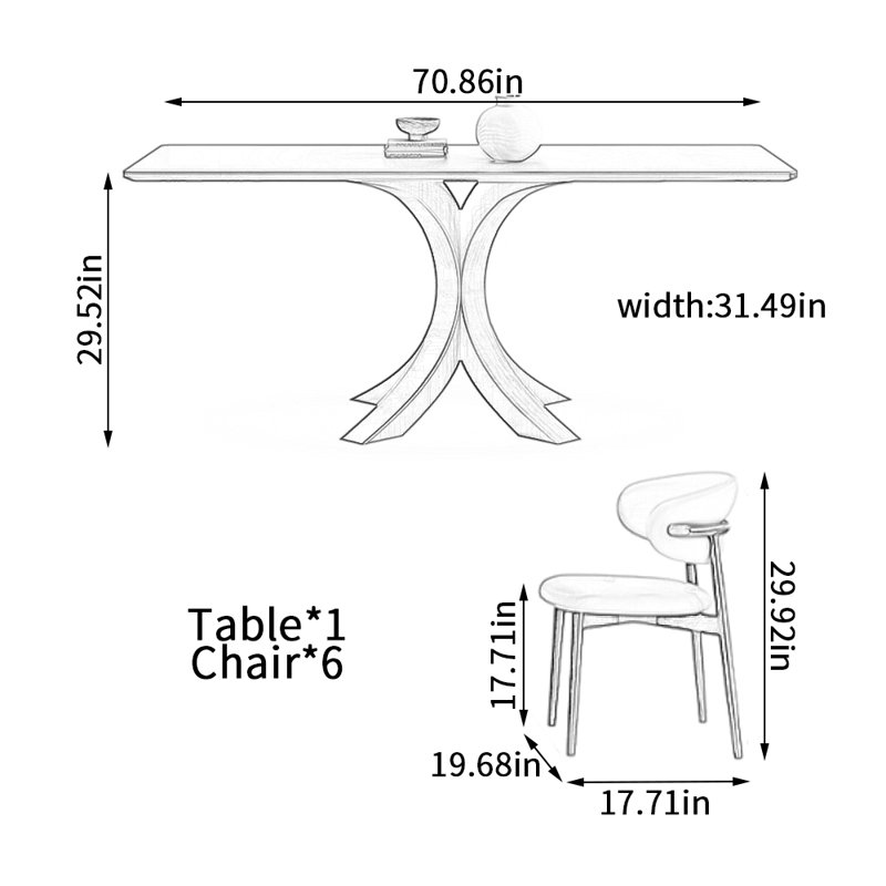 Lechner, H 29,52 po x L 70,86 po x l 31,49 po