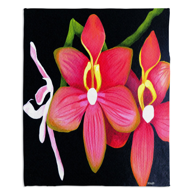 Couverture orchidée suspendue , 68 po x 80 po
