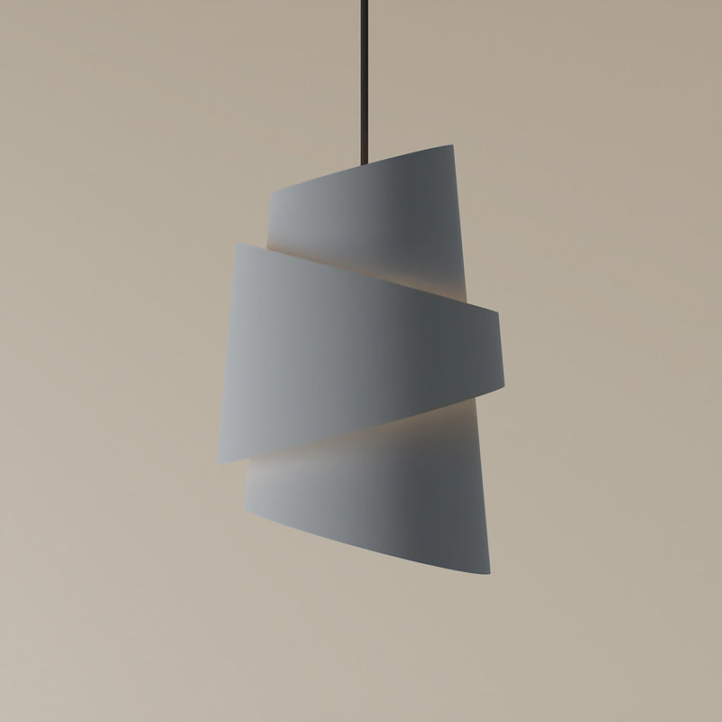 Croissant Pendant Light, Black, Blossom