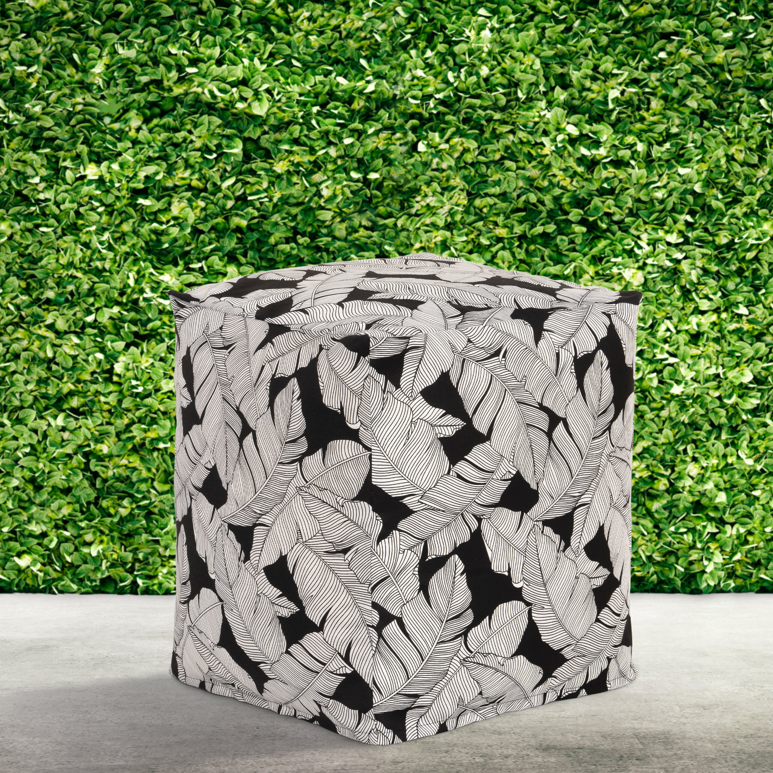 Bay Isle Home™ Estepp New Leaf Pouf Ottoman | Wayfair
