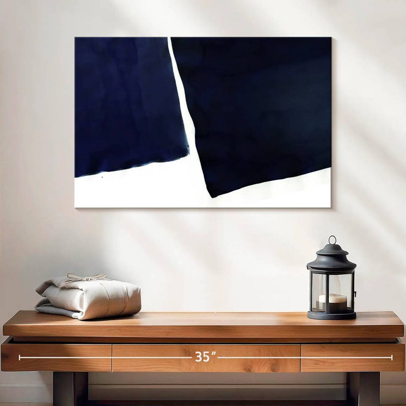 Abstrait bleu marine Avery I, H 16 po x l 24 po