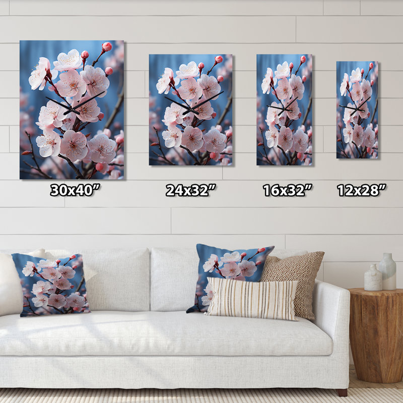 Horloge murale fleurs et fleurs pastel II, Petit