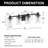 4-Light Vanity Lightswith Clear Glass Shade