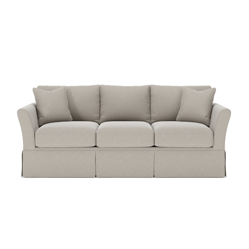 Shelby 82'' Upholstered Sofa, Drusky Linen Sustain® Basketweave