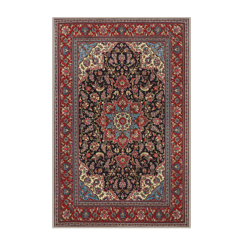 Tapis brun/noir/beige traditionnel Dalenna, Rectangle 2 pi x 5 pi