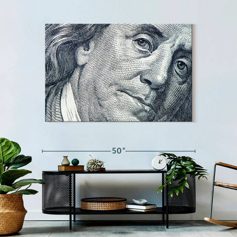Leisha Benjamin Franklin Face, 32" H x 48" W