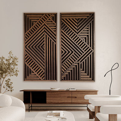 Handmade Modern Wood Ivonna Set Of 2