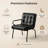 21.3 Wide  Mid-Century Modern Upholstered Leather Accent Chair  Tufted Metal Frame Lounge Armchair with Thick Cushion-767430427