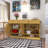 Farmhouse Sideboard With 3 Drawers & 4 Doors,59.1" Multi-Functional Storage Buffet With Adjustable Shelf And Open Storage Compartments,Natural-705939532