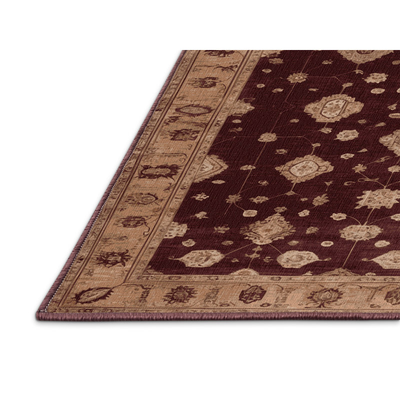 Tapis rouge lavé à la machine