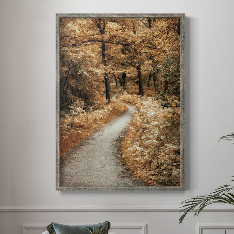 Winding Path Framed Print - Solid Wood, 11" H x 9" W